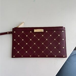Michael Kors Burgundy Wristlet